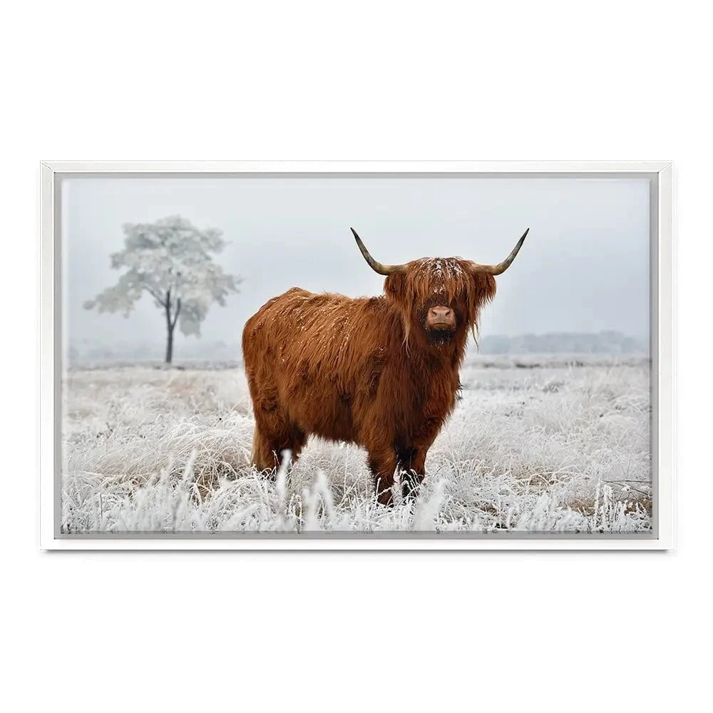 Winter Cow Canvas Print Winter Cow Canvas Print wall art product defotoberg / Shutterstock