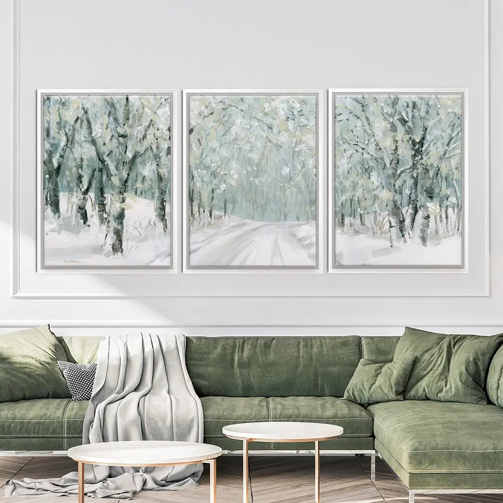 Winter Lane Trio Canvas Print Winter Lane Trio Canvas Print wall art product Carol Robinson