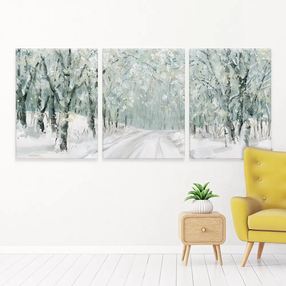 Winter Lane Trio Canvas Print Winter Lane Trio Canvas Print wall art product Carol Robinson