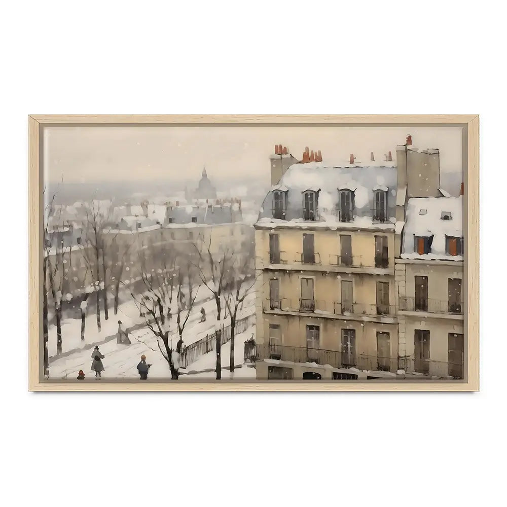 Winter Town Canvas Print Winter Town Canvas Print wall art product Arlington Prints - Independent