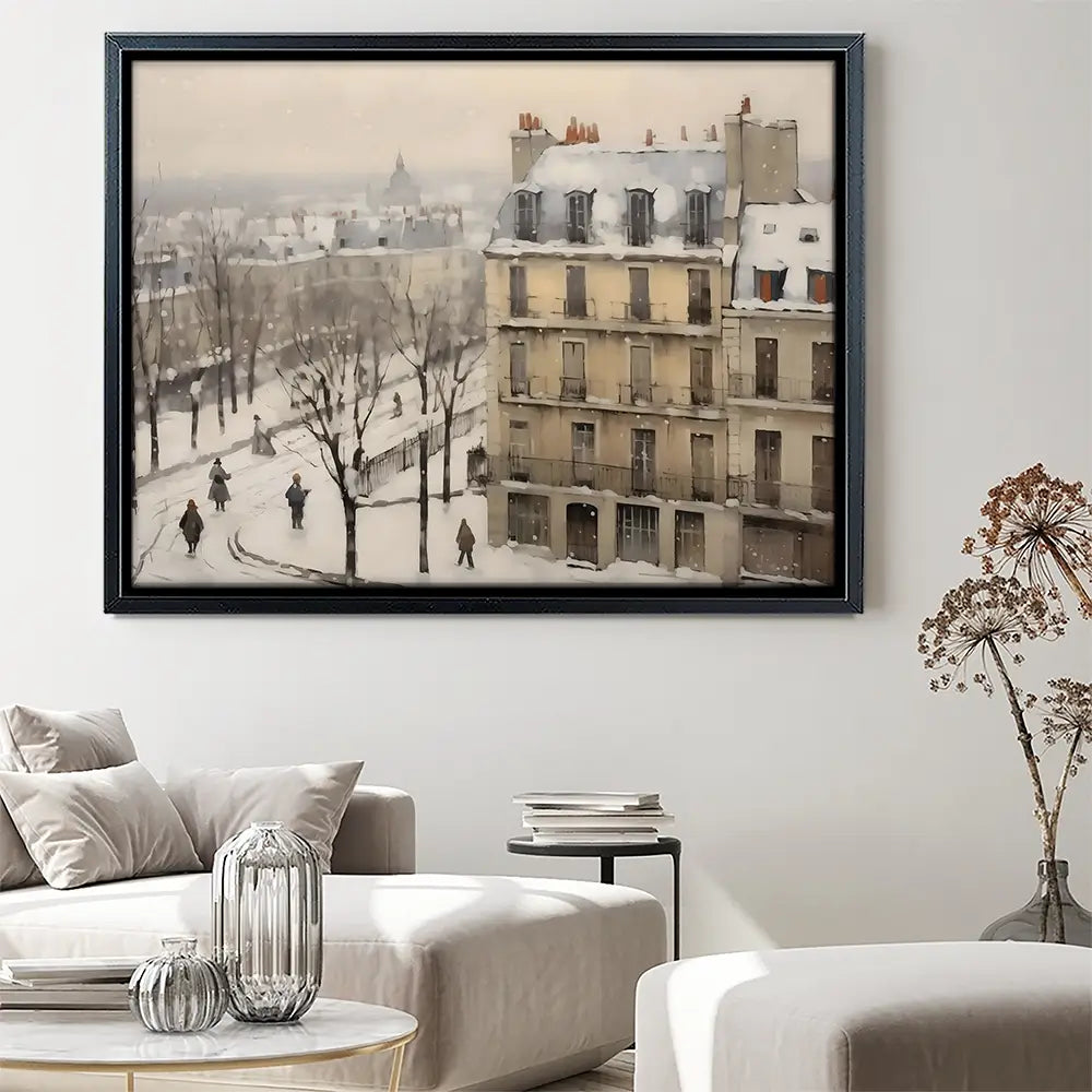 Winter Town Canvas Print Winter Town Canvas Print wall art product Arlington Prints - Independent