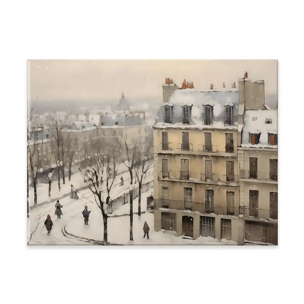 Winter Town Canvas Print Winter Town Canvas Print wall art product Arlington Prints - Independent