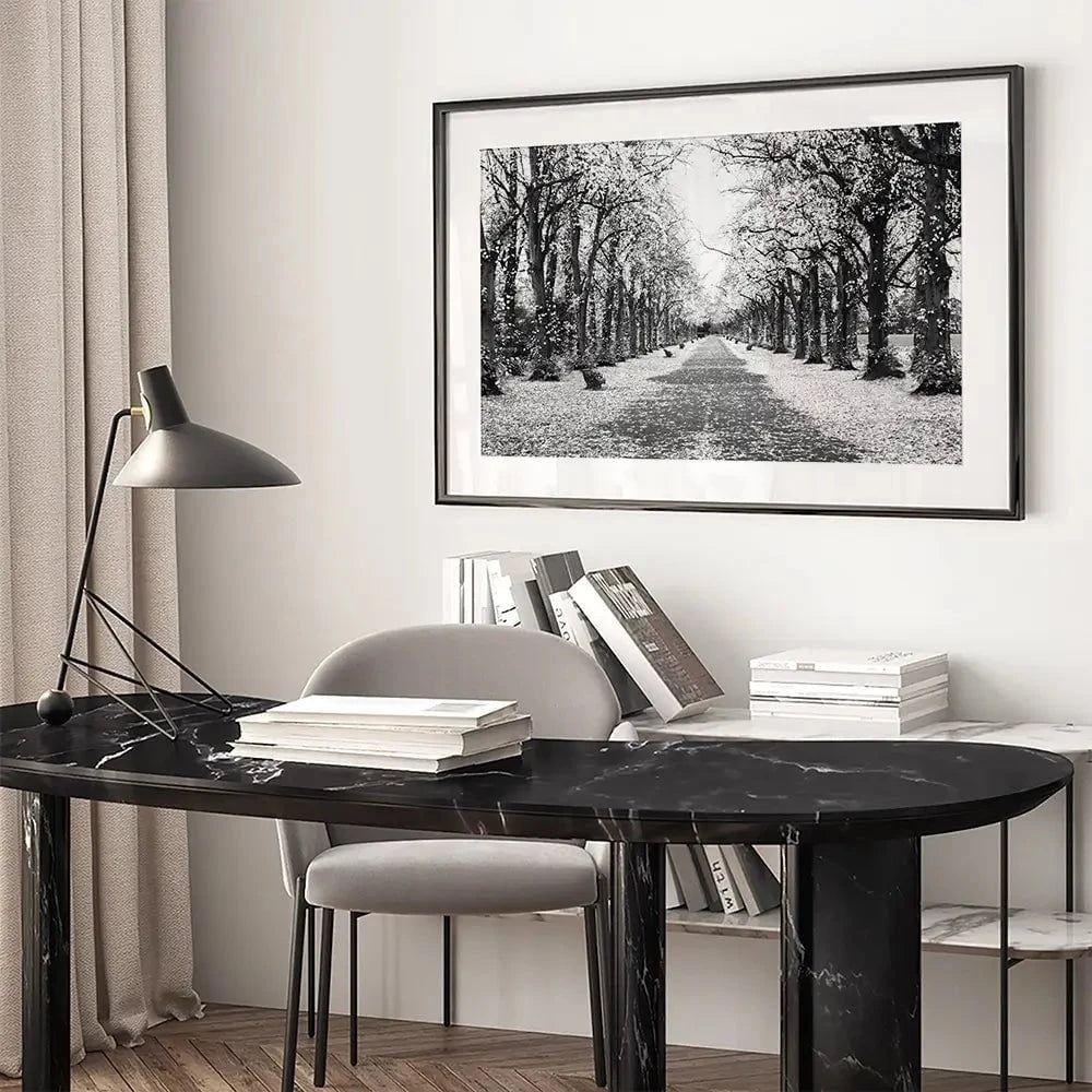 Winters Walk Framed Art Print Winters Walk Framed Art Print wall art product Aimee Linzi