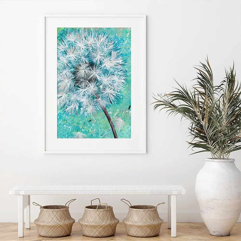 Wish Flower Framed Art Print Wish Flower Framed Art Print wall art product Emma LC Art