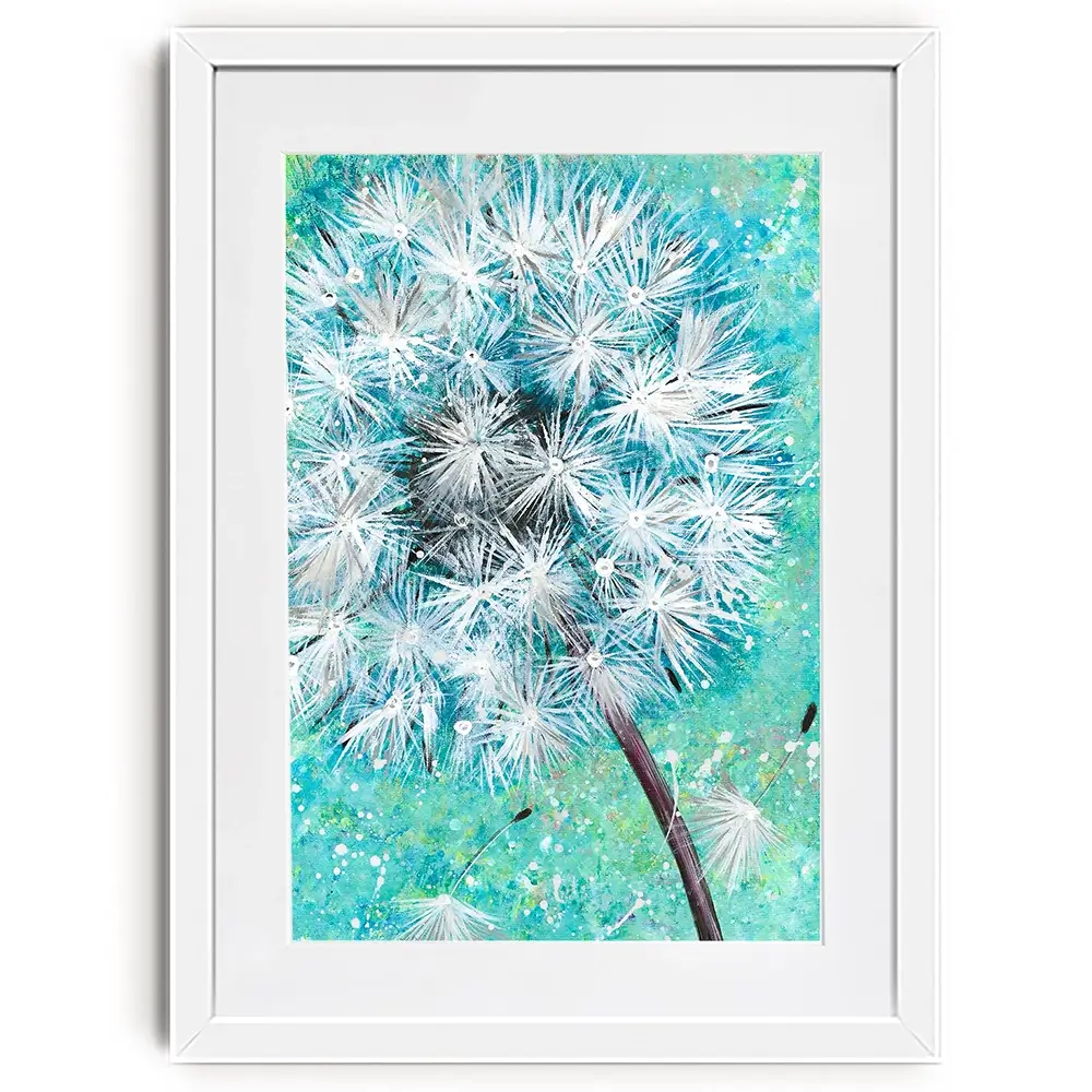 Wish Flower Framed Art Print Wish Flower Framed Art Print wall art product Emma LC Art