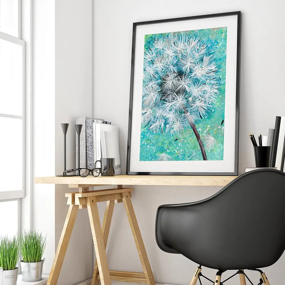 Wish Flower Framed Art Print Wish Flower Framed Art Print wall art product Emma LC Art