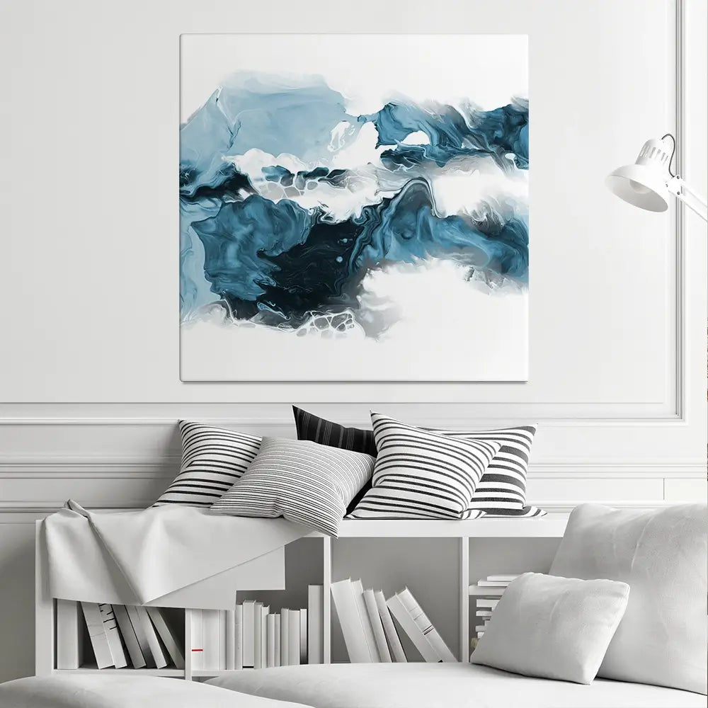 Wispy Blue Square Canvas Print Wispy Blue Square Canvas Print wall art product allart / Shutterstock