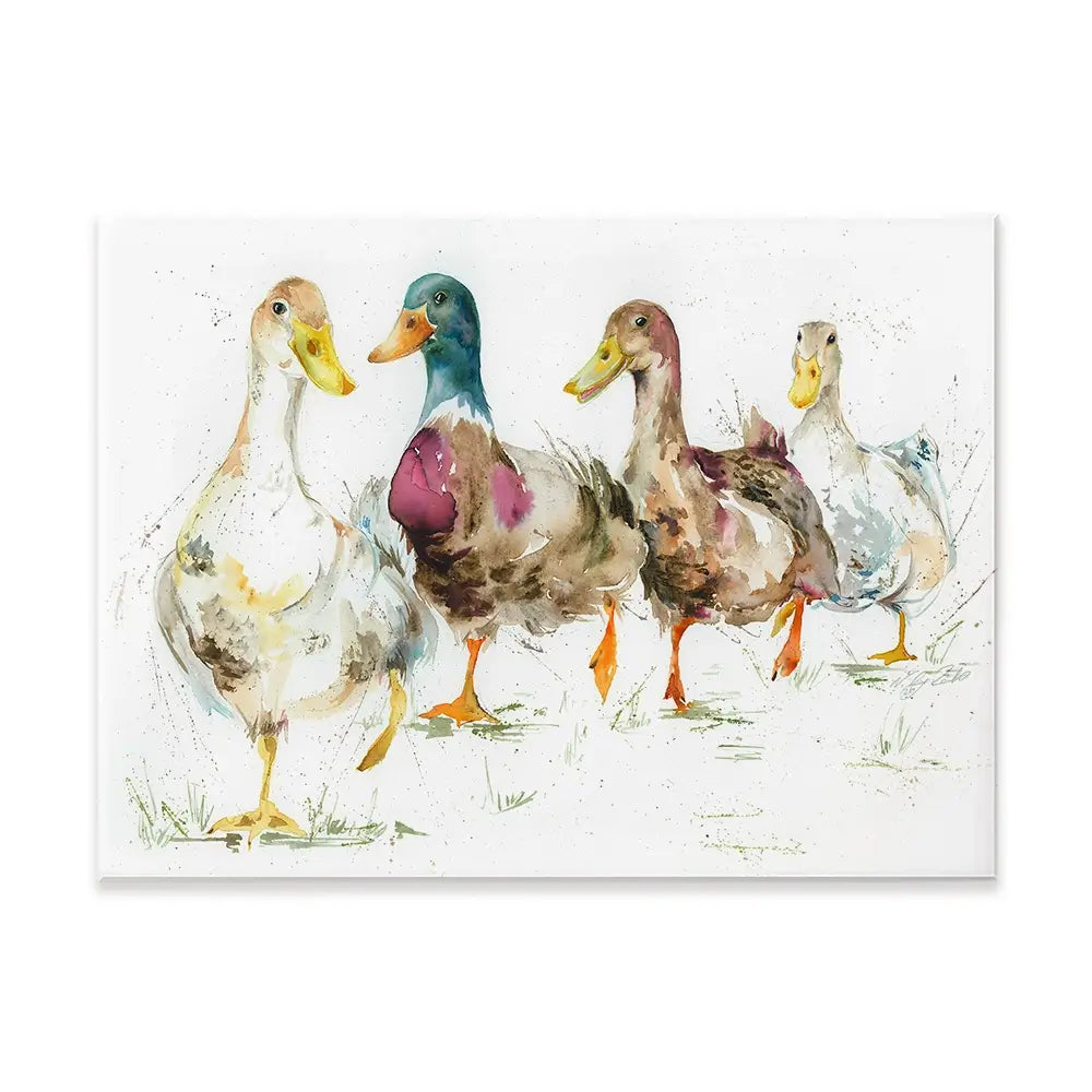 With A Waddle Canvas Print With A Waddle Canvas Print wall art product Nicola Jane Rowles