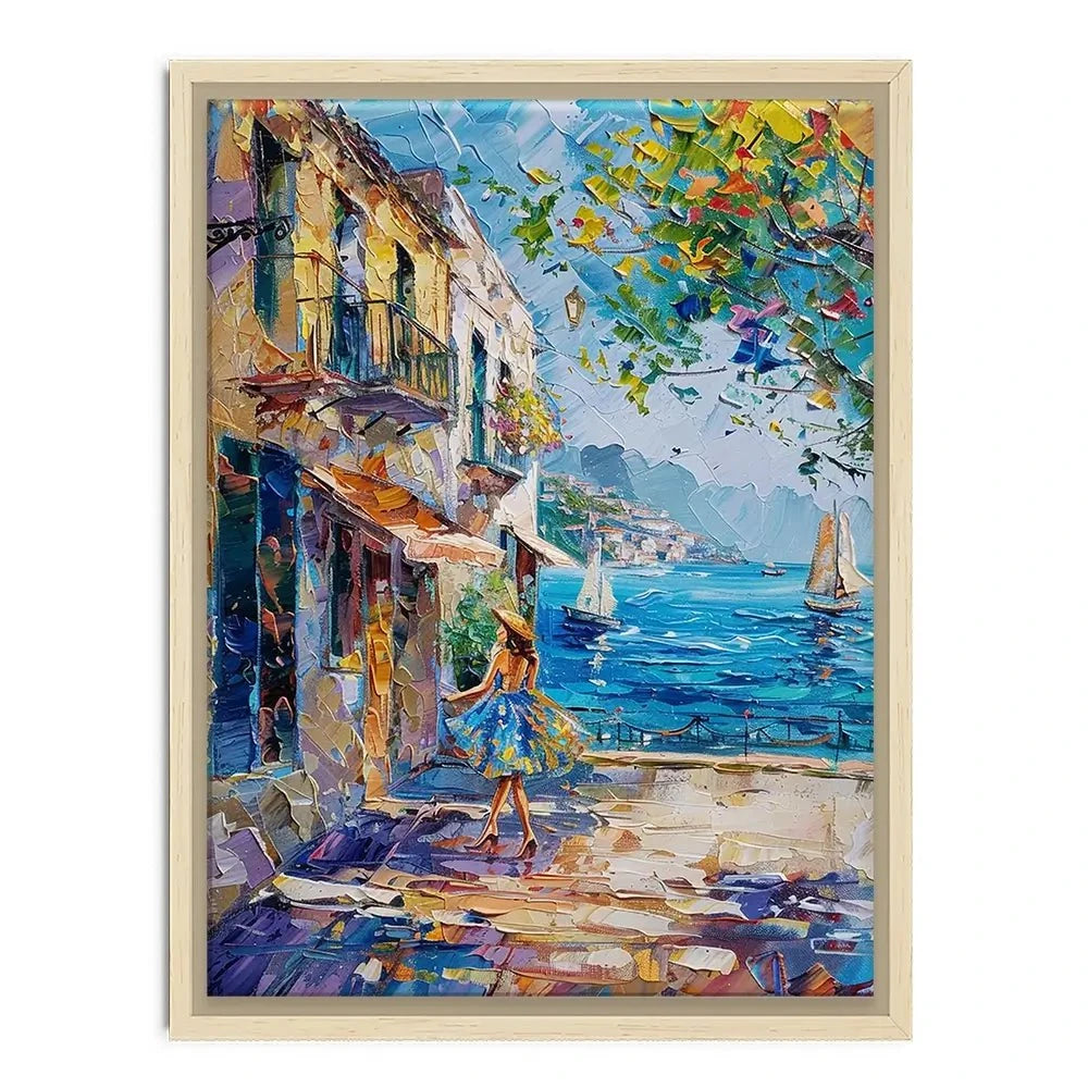 Woman Walking Down The Street Canvas Print Woman Walking Down The Street Canvas Print wall art product Elena Avanesova