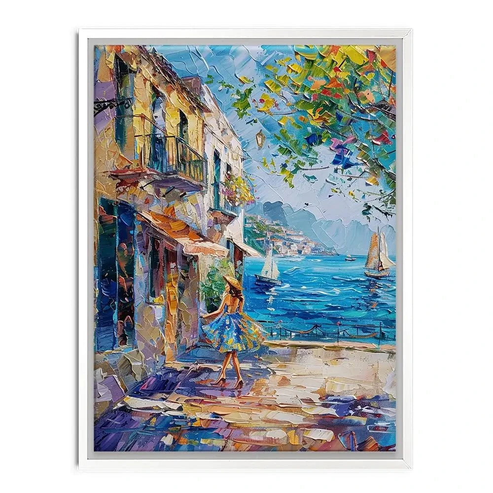 Woman Walking Down The Street Canvas Print Woman Walking Down The Street Canvas Print wall art product Elena Avanesova