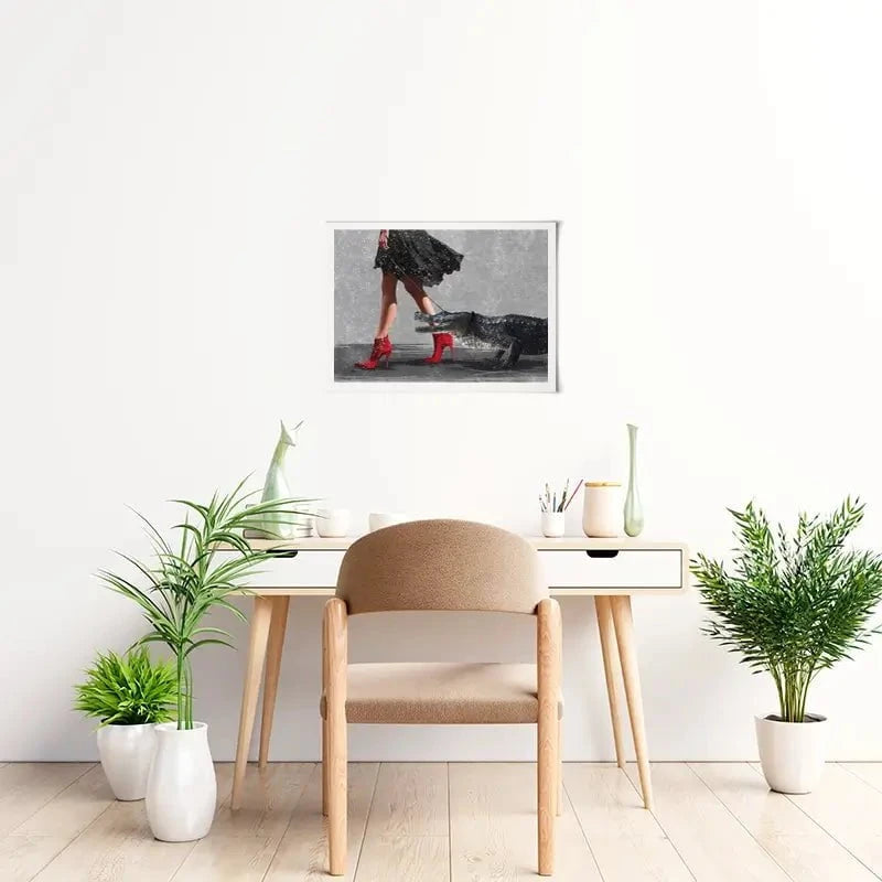 Woman With Crocodile Art Print Woman With Crocodile Art Print wall art product Svetlana Aleynikova
