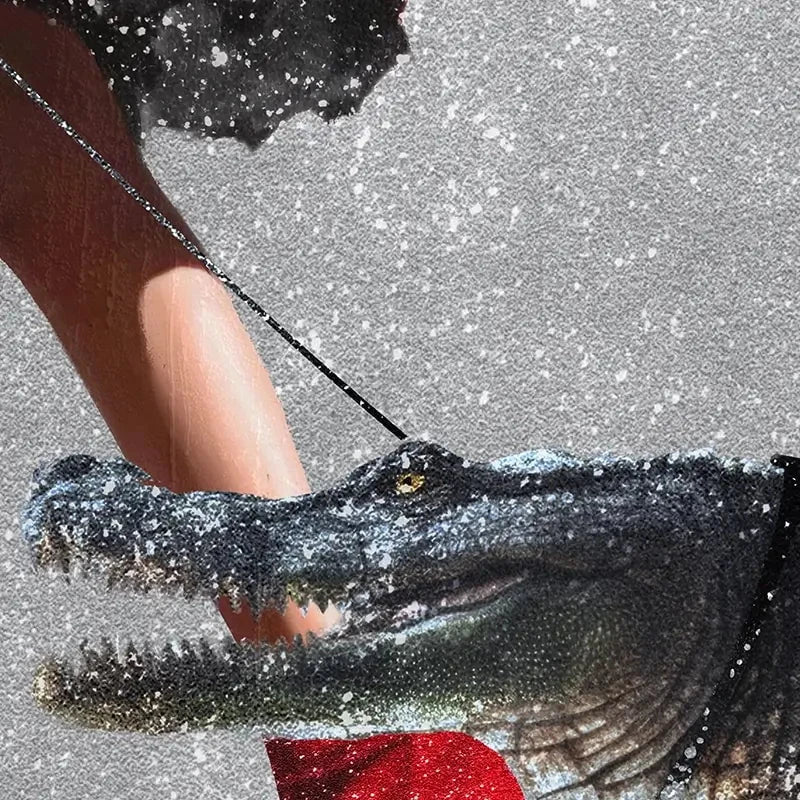 Woman With Crocodile Canvas Print Woman With Crocodile Canvas Print wall art product Svetlana Aleynikova