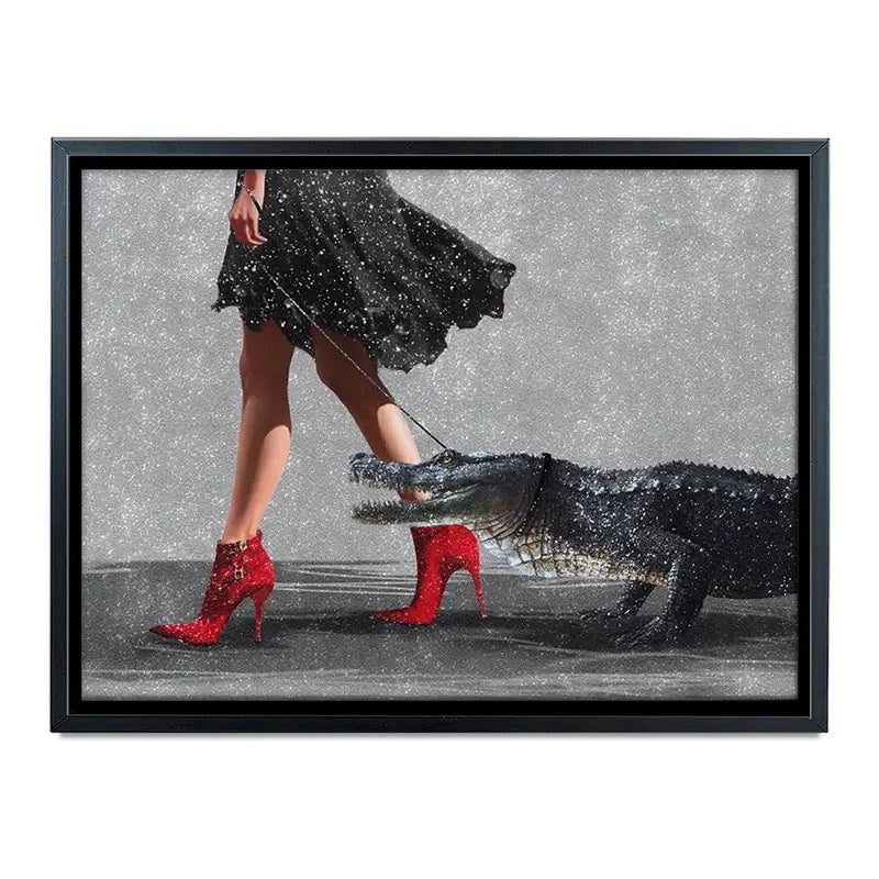 Woman With Crocodile Canvas Print Woman With Crocodile Canvas Print wall art product Svetlana Aleynikova