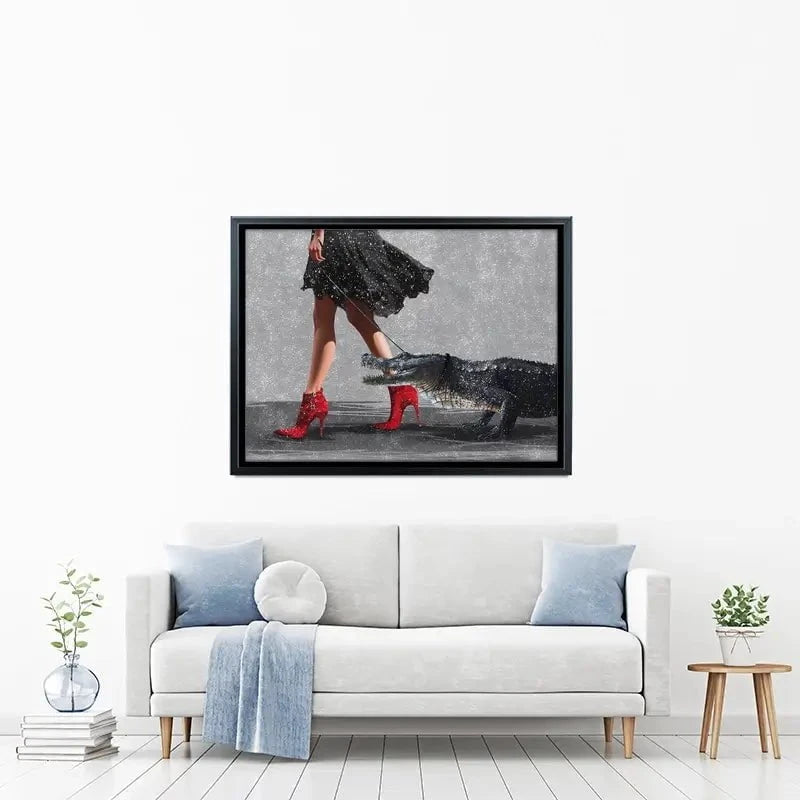 Woman With Crocodile Canvas Print Woman With Crocodile Canvas Print wall art product Svetlana Aleynikova