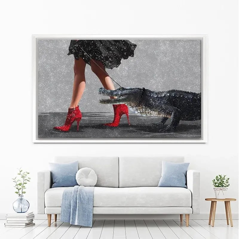 Woman With Crocodile Canvas Print Woman With Crocodile Canvas Print wall art product Svetlana Aleynikova