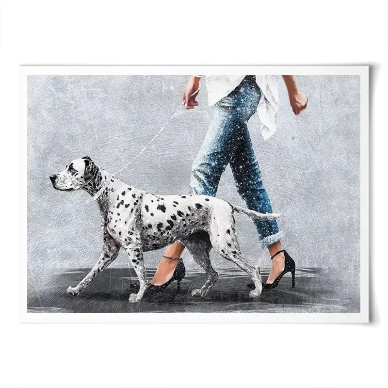 Woman With Dalmation Art Print Woman With Dalmation Art Print wall art product Svetlana Aleynikova
