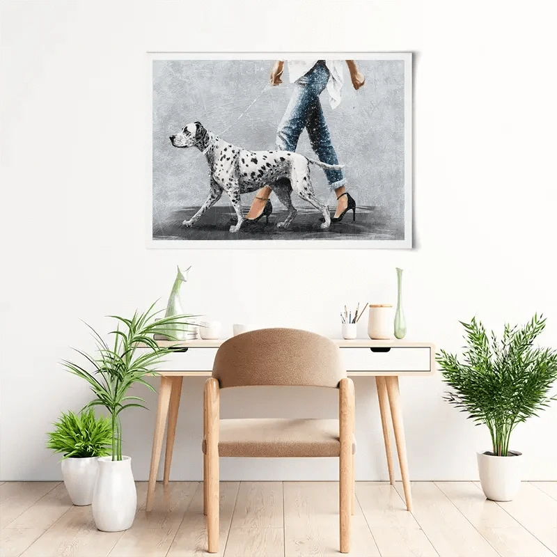 Woman With Dalmation Art Print Woman With Dalmation Art Print wall art product Svetlana Aleynikova