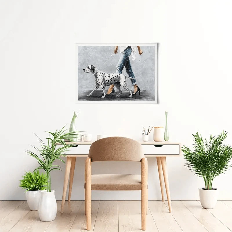 Woman With Dalmation Art Print Woman With Dalmation Art Print wall art product Svetlana Aleynikova