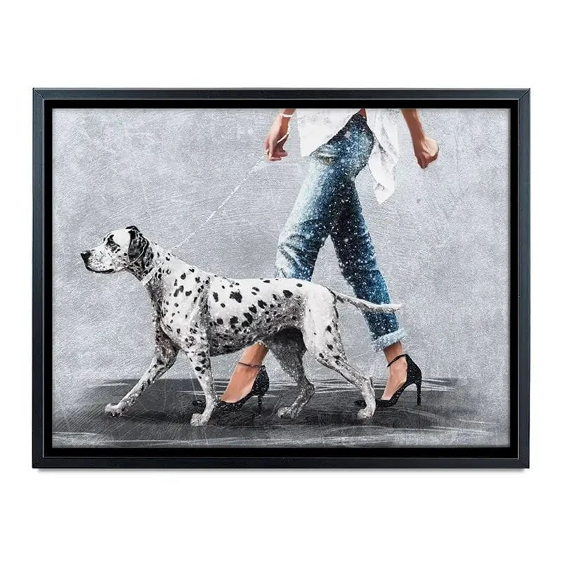 Woman With Dalmation Canvas Print Woman With Dalmation Canvas Print wall art product Svetlana Aleynikova