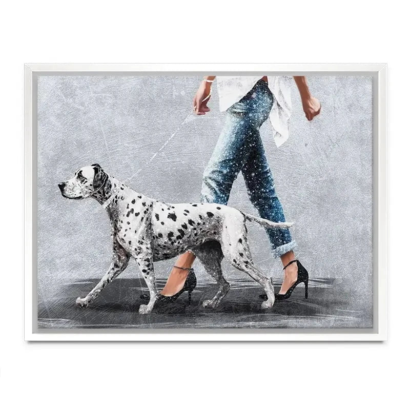 Woman With Dalmation Canvas Print Woman With Dalmation Canvas Print wall art product Svetlana Aleynikova