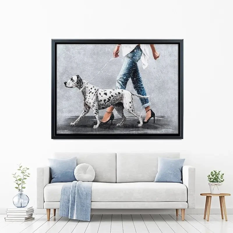 Woman With Dalmation Canvas Print Woman With Dalmation Canvas Print wall art product Svetlana Aleynikova