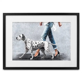 Woman With Dalmation Framed Art Print Woman With Dalmation Framed Art Print wall art product Svetlana Aleynikova