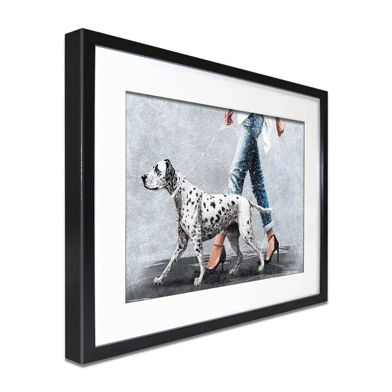 Woman With Dalmation Framed Art Print Woman With Dalmation Framed Art Print wall art product Svetlana Aleynikova