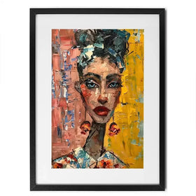 Woman With Earrings Framed Art Print Woman With Earrings Framed Art Print wall art product Elena Avanesova
