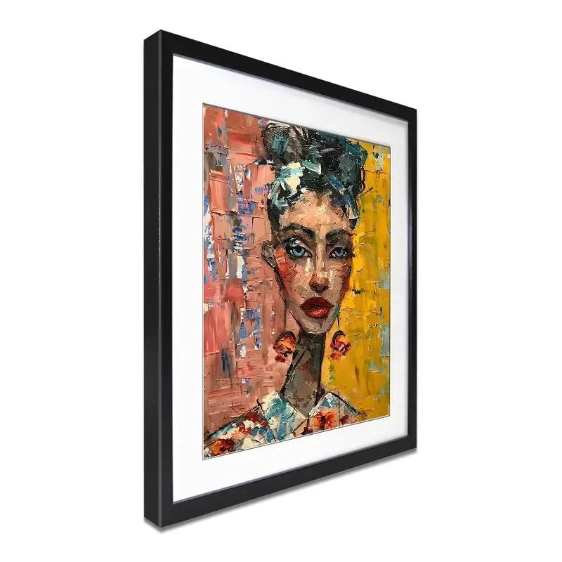 Woman With Earrings Framed Art Print Woman With Earrings Framed Art Print wall art product Elena Avanesova