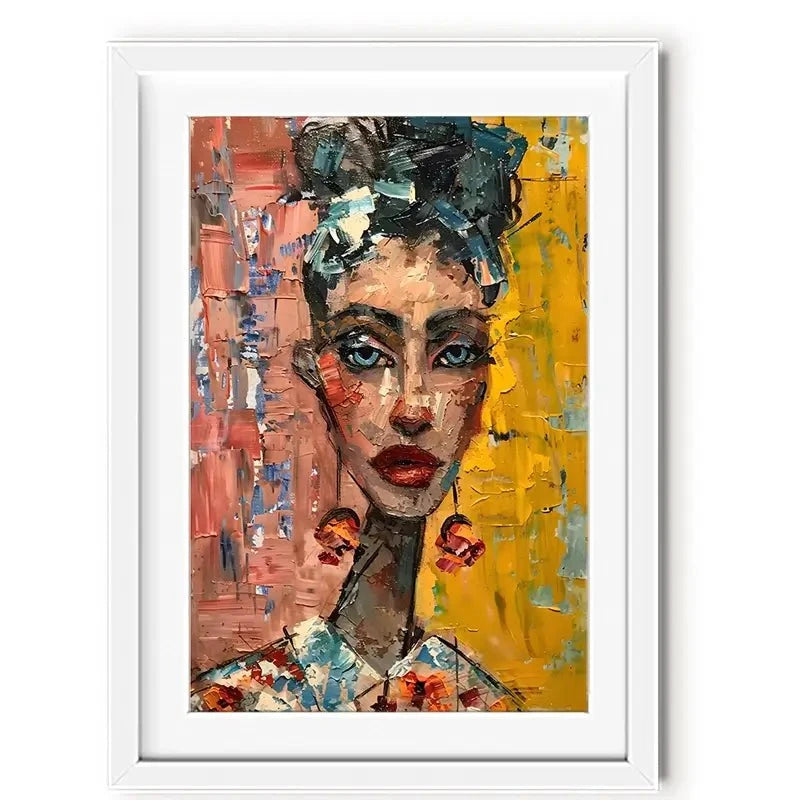 Woman With Earrings Framed Art Print Woman With Earrings Framed Art Print wall art product Elena Avanesova