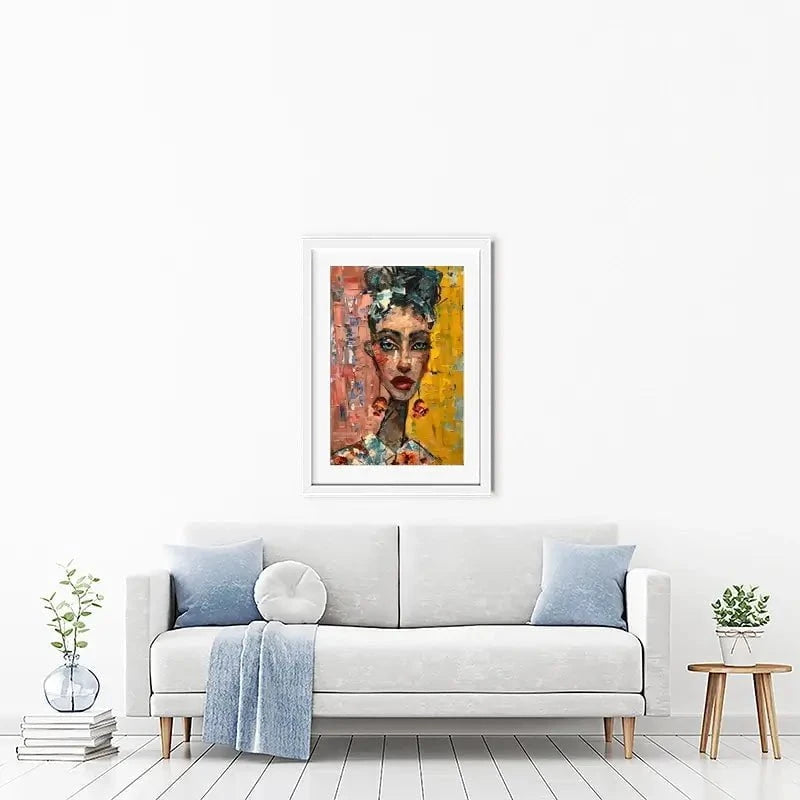 Woman With Earrings Framed Art Print Woman With Earrings Framed Art Print wall art product Elena Avanesova