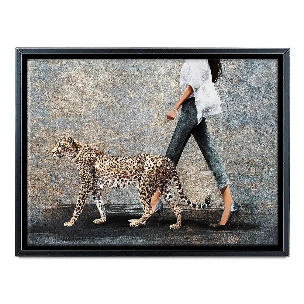 Woman With Leopard Canvas Print Woman With Leopard Canvas Print wall art product Svetlana Aleynikova
