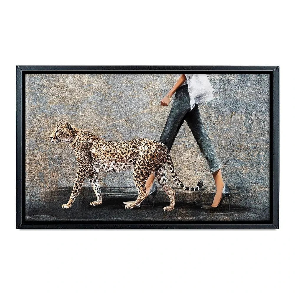Woman With Leopard Canvas Print Woman With Leopard Canvas Print wall art product Svetlana Aleynikova