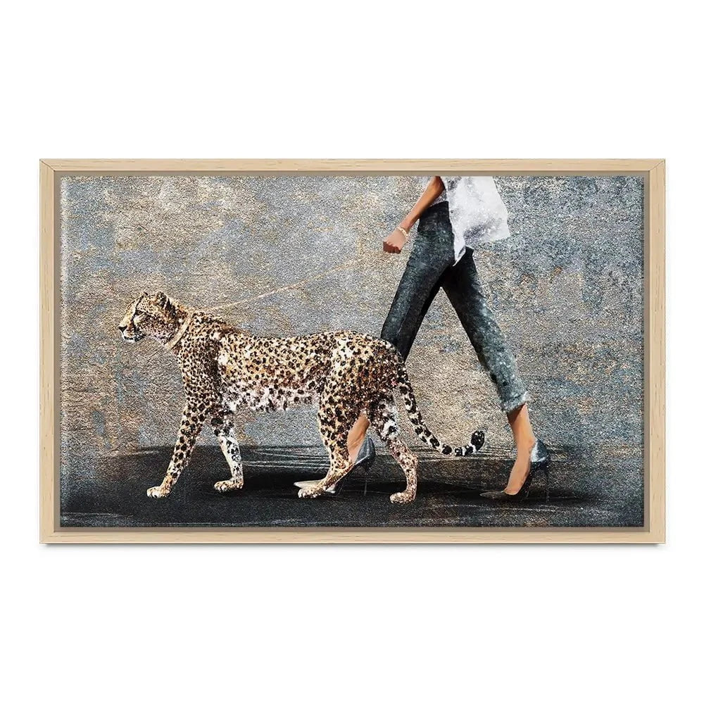 Woman With Leopard Canvas Print Woman With Leopard Canvas Print wall art product Svetlana Aleynikova