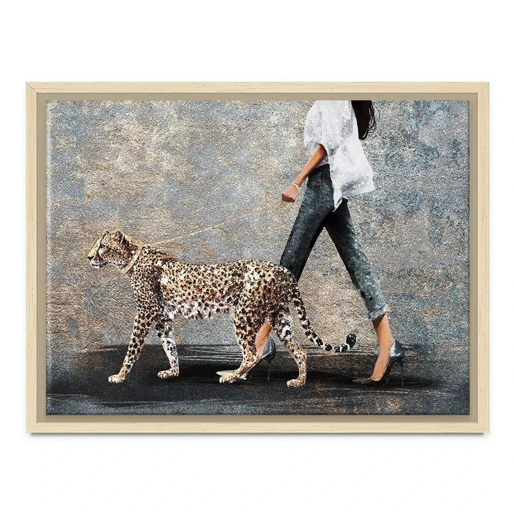 Woman With Leopard Canvas Print Woman With Leopard Canvas Print wall art product Svetlana Aleynikova