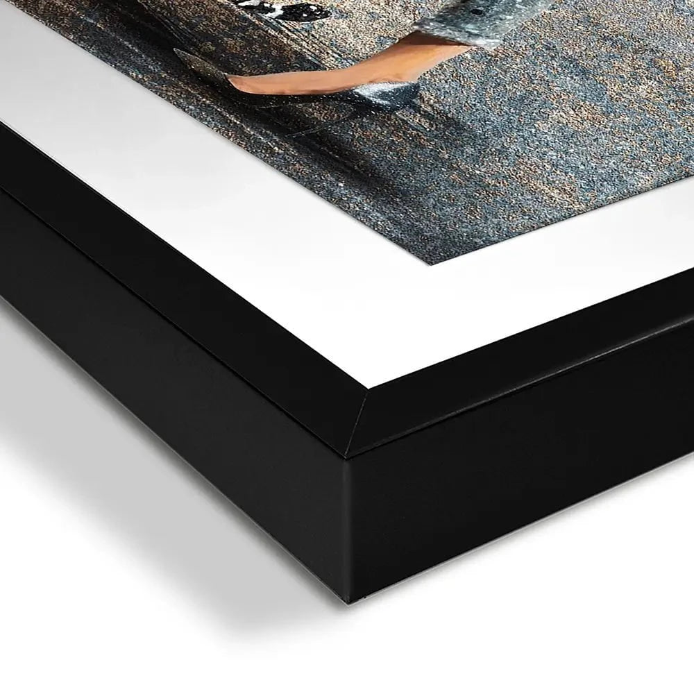 Woman With Leopard Framed Art Print Woman With Leopard Framed Art Print wall art product Svetlana Aleynikova