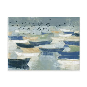 Wooden Fishing Fleet Canvas Print Wooden Fishing Fleet Canvas Print wall art product Chromatic Storm Studio