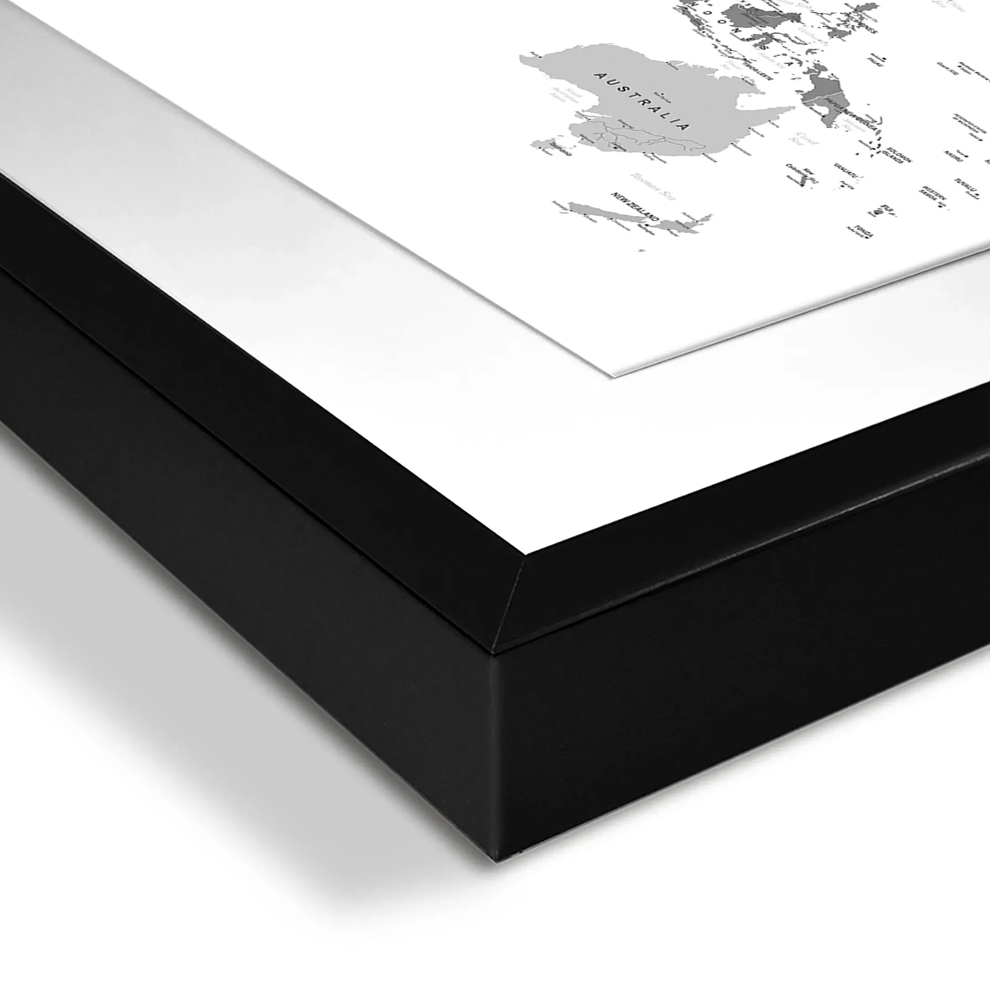 World Map Black & White Framed Art Print World Map Black & White Framed Art Print | World Map Black & White Art wall art product H Goossens