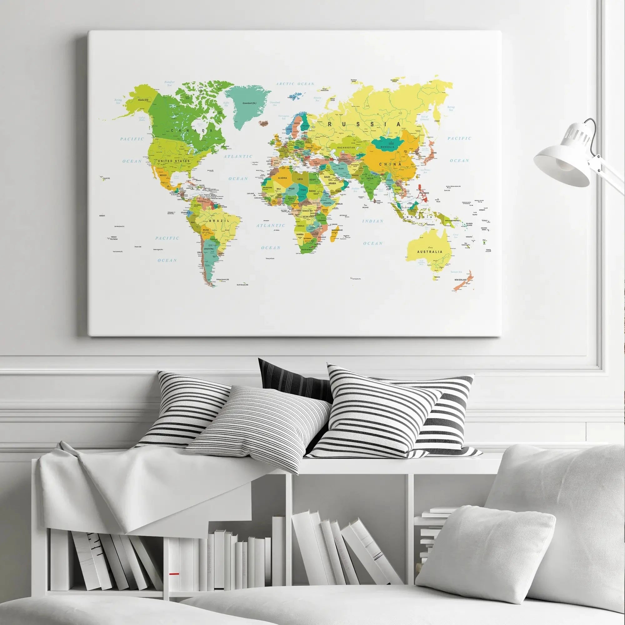World Map Canvas Print World Map Canvas Print wall art product H Goossens