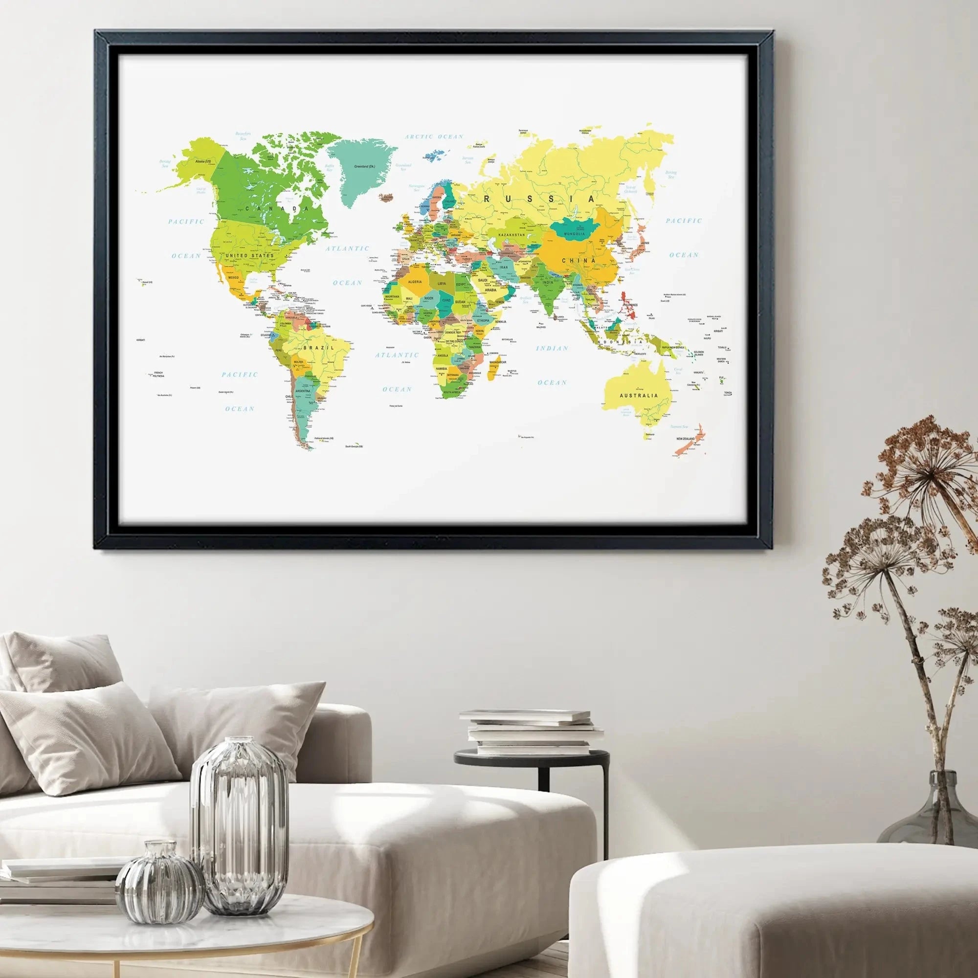 World Map Canvas Print World Map Canvas Print wall art product H Goossens