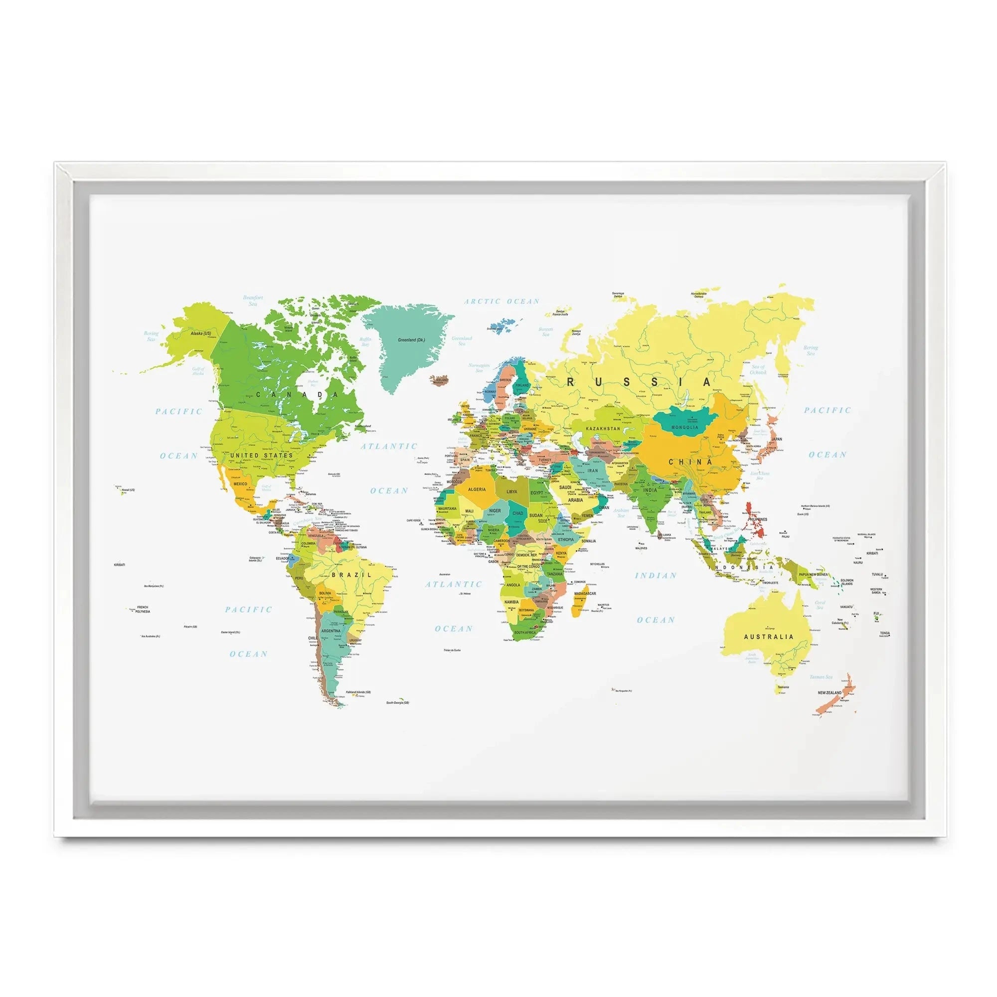 World Map Canvas Print World Map Canvas Print wall art product H Goossens