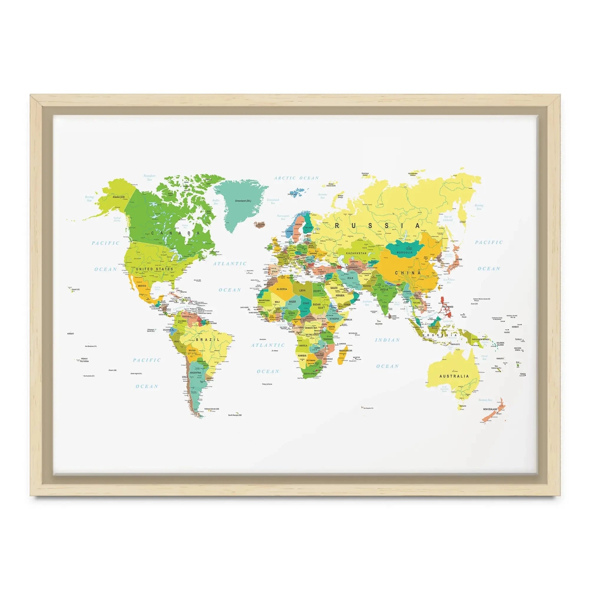 World Map Canvas Print World Map Canvas Print wall art product H Goossens