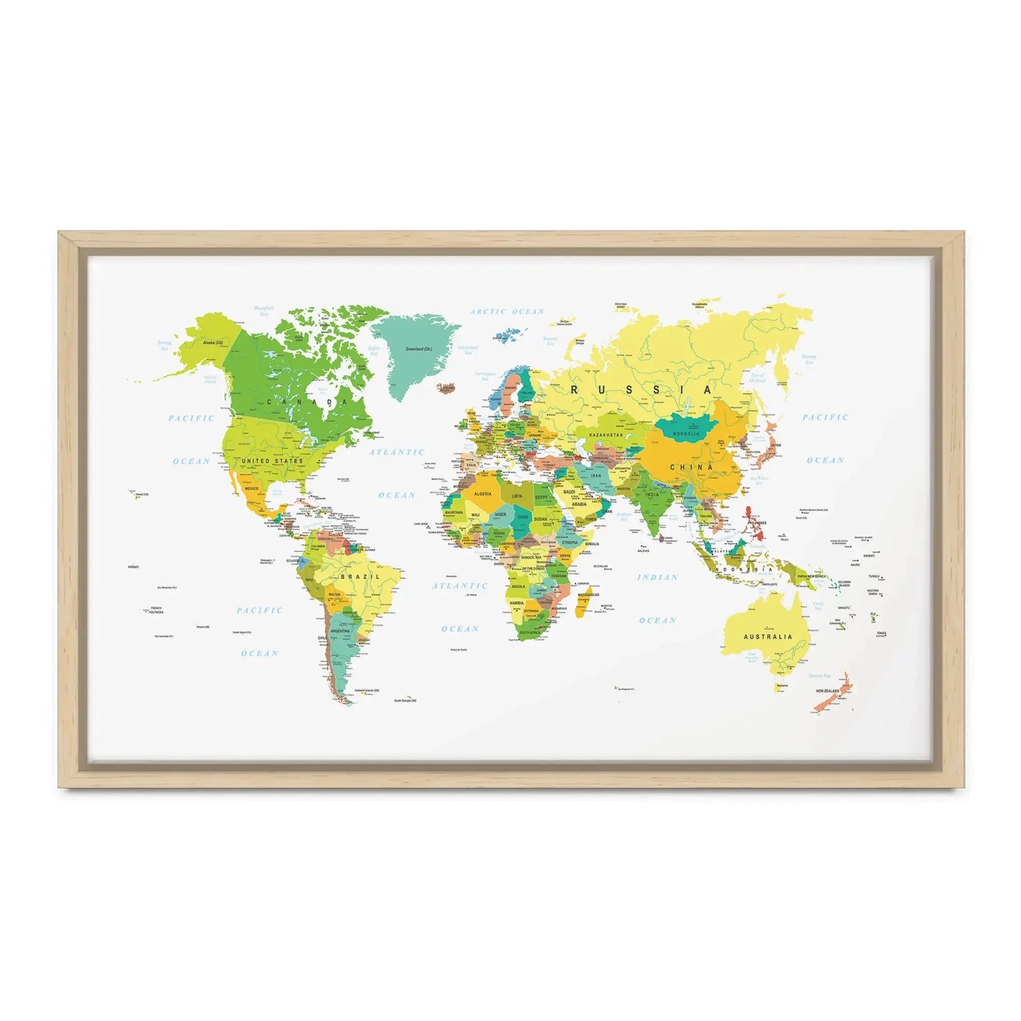 World Map Canvas Print World Map Canvas Print wall art product H Goossens