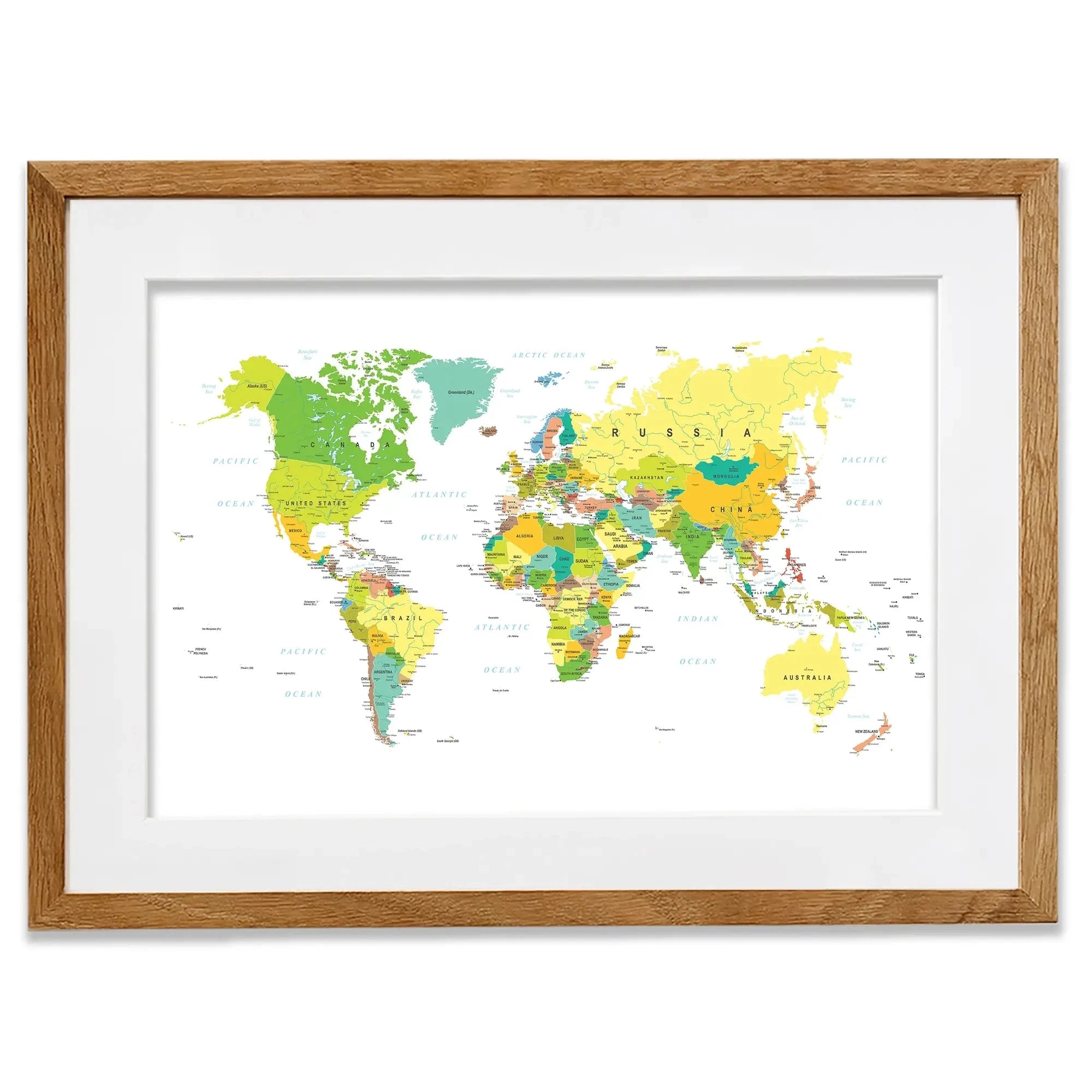World Map Framed Art Print World Map Framed Art Print wall art product H Goossens