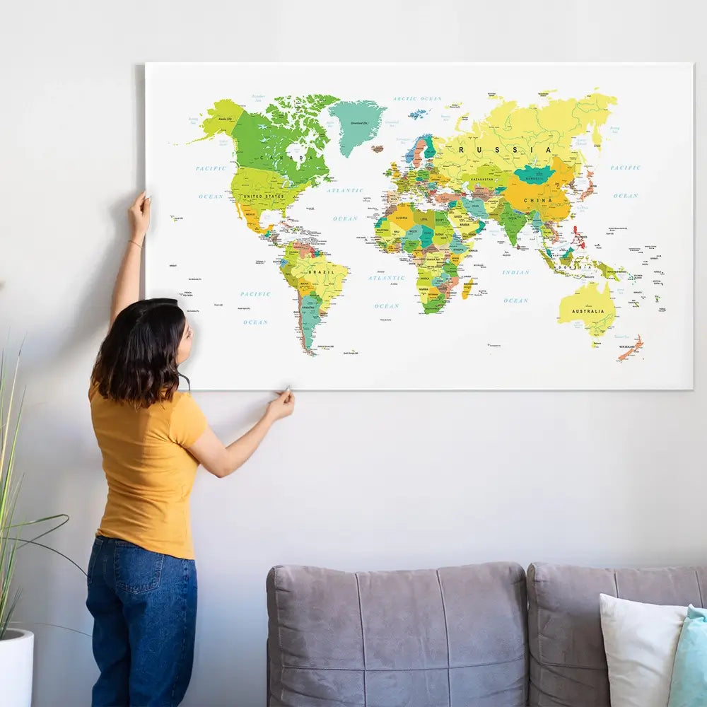 World Map Oversized Canvas Print World Map Oversized Canvas Print wall art product Independent