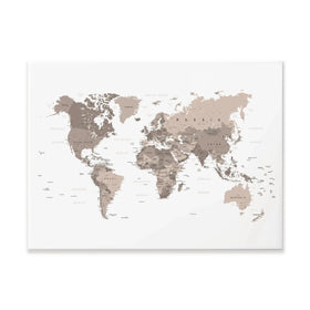 World Map Sepia Canvas Print World Map Sepia Canvas Print wall art product H Goossens