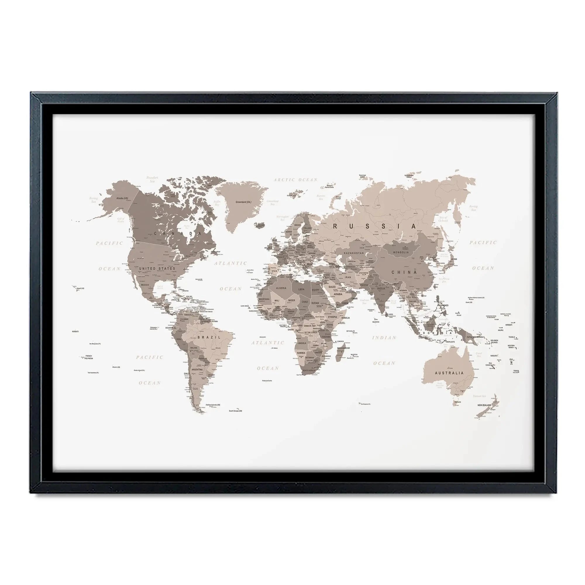 World Map Sepia Canvas Print World Map Sepia Canvas Print wall art product H Goossens