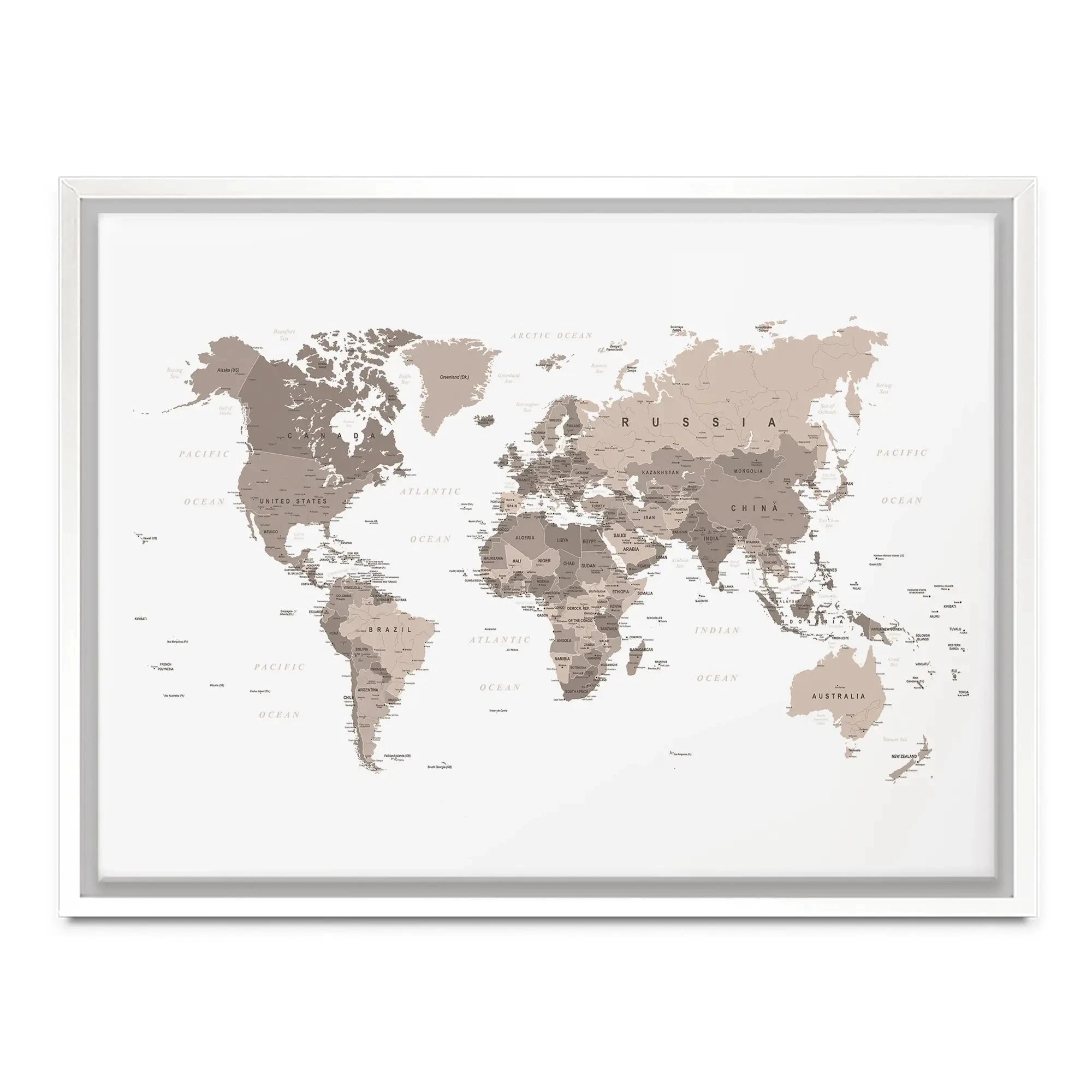 World Map Sepia Canvas Print World Map Sepia Canvas Print wall art product H Goossens