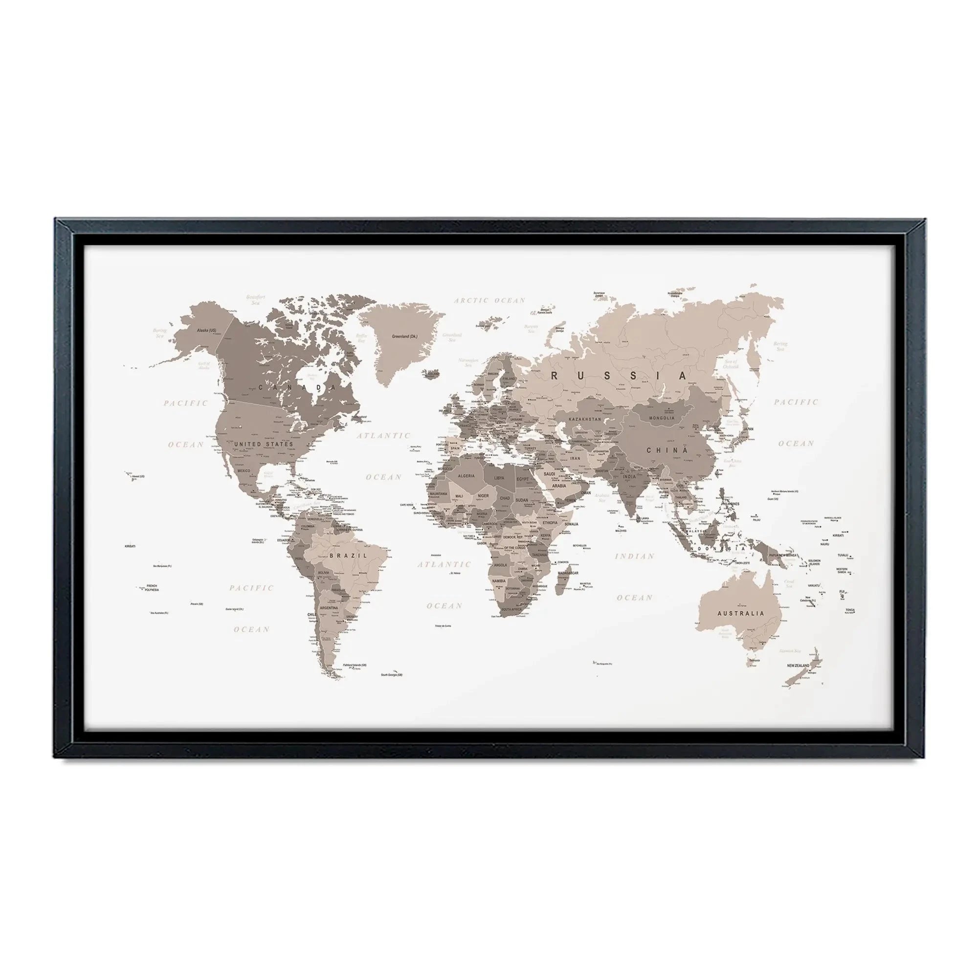 World Map Sepia Canvas Print World Map Sepia Canvas Print wall art product H Goossens