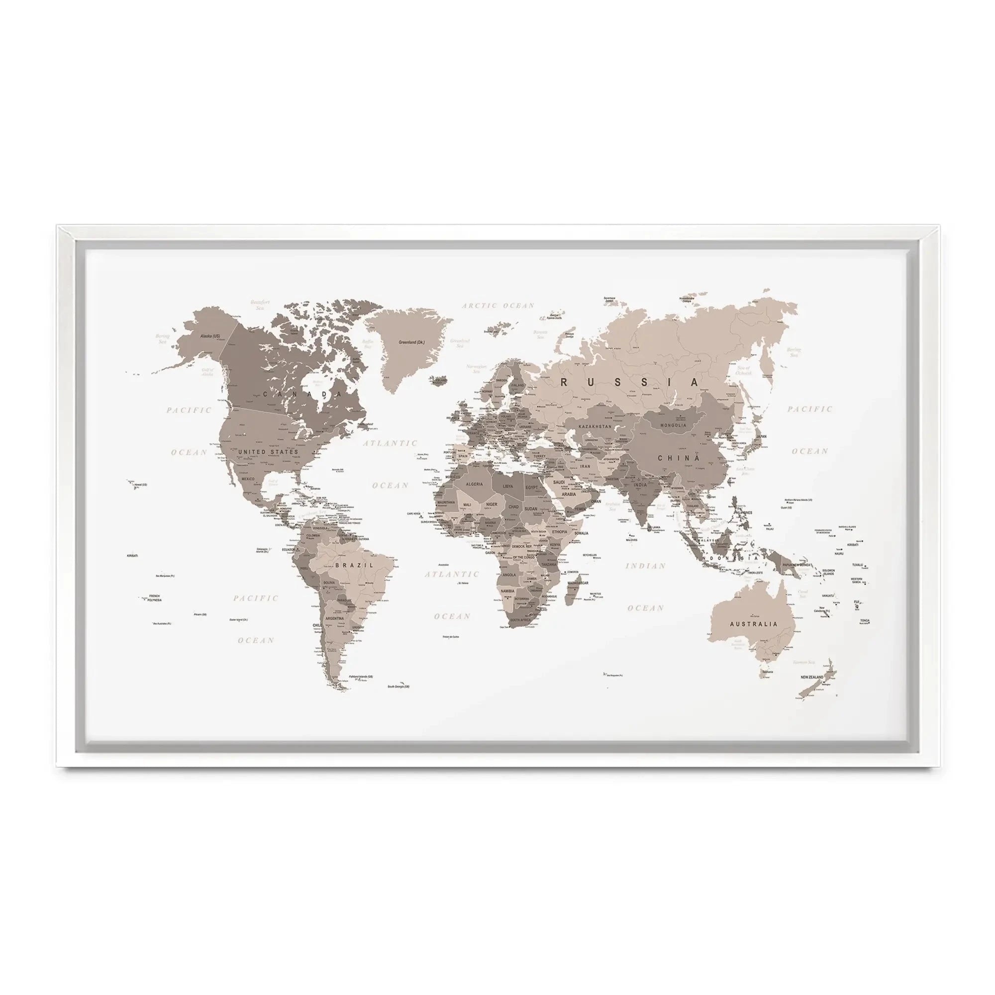 World Map Sepia Canvas Print World Map Sepia Canvas Print wall art product H Goossens
